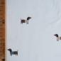 Preview: Baumwolljersey kleine Hunde Dackel ecru